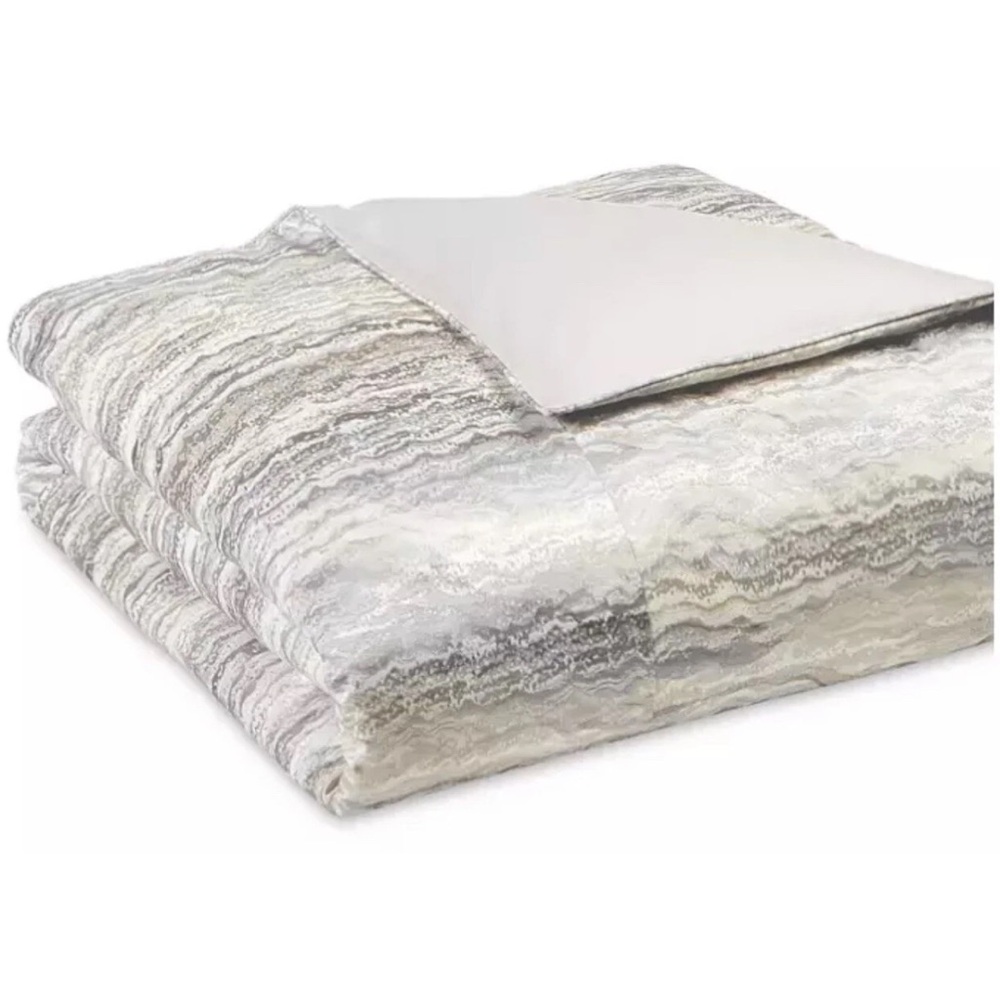 Hudson Park Cream and Gray King Comforter Set - Picture 2 of 6